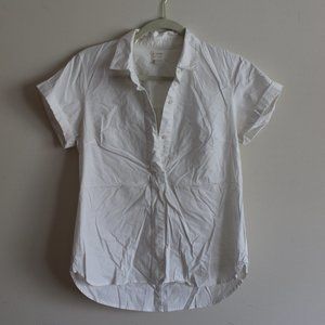 J. Crew white collared v-neck